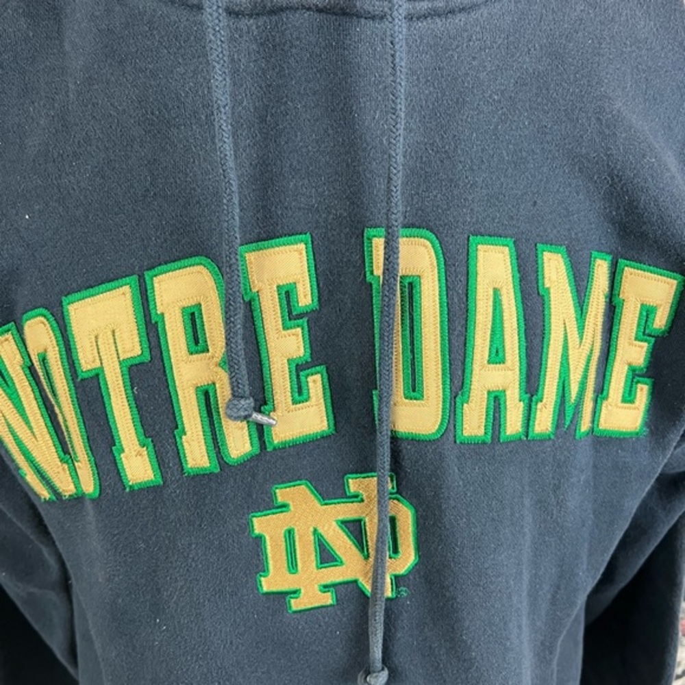 Univ Of Notre Dame Fighting Irish Blue/Gold Embroidered‎ Hoodie S - Picture 3 of 5